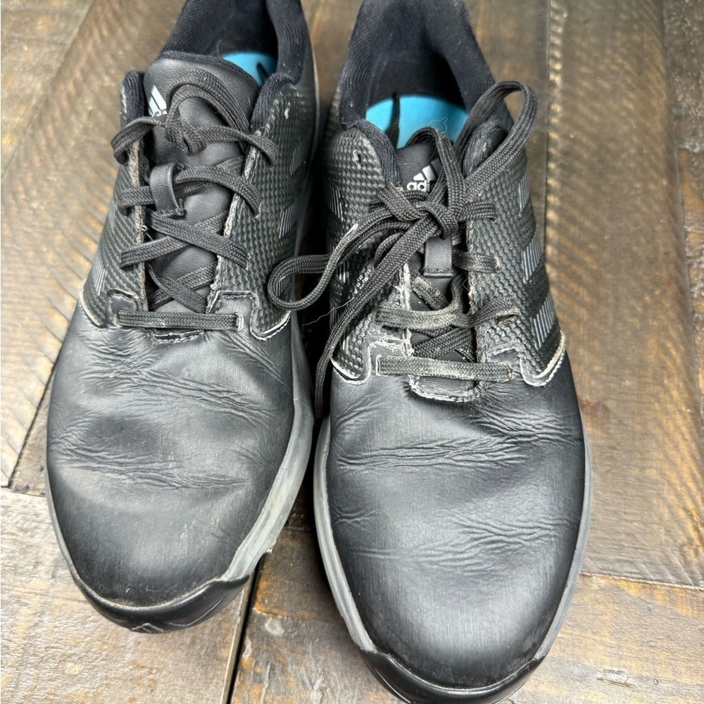 Adidas Bounce Golf Shoes Men’s 7.5 Black Soft spikes - Picture 4 of 12